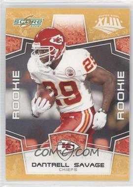 2008 Score - [Base] - Factory Set Yellow #389 - Rookie - Dantrell Savage