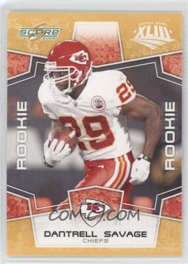 2008 Score - [Base] - Factory Set Yellow #389 - Rookie - Dantrell Savage