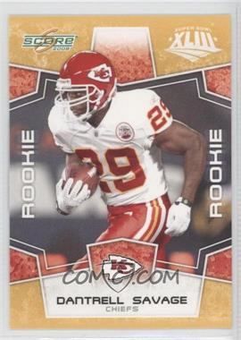 2008 Score - [Base] - Factory Set Yellow #389 - Rookie - Dantrell Savage