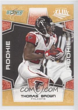 2008 Score - [Base] - Factory Set Yellow #415 - Rookie - Thomas Brown