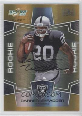 2008 Score Select - [Base] - Gold Zone Signatures #334 - Rookie - Darren McFadden /50