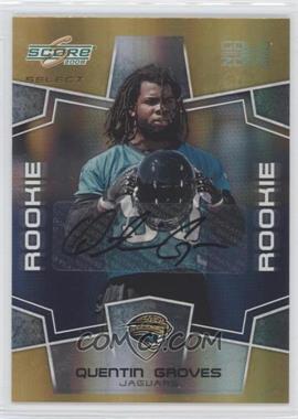 2008 Score Select - [Base] - Gold Zone Signatures #372 - Rookie - Quentin Groves /50