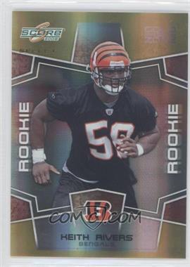 2008 Score Select - [Base] - Gold Zone #339 - Rookie - Keith Rivers /50