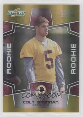 2008 Score Select - [Base] - Gold Zone #418 - Rookie - Colt Brennan /50