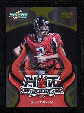 2008 Score Select - Hot Rookies - Gold Zone Autographs #HR-22 - Matt Ryan /40