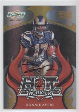 2008 Score Select - Hot Rookies - Gold Zone Autographs #HR-8 - Donnie Avery /40