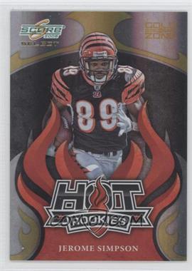 2008 Score Select - Hot Rookies - Gold Zone #HR-13 - Jerome Simpson /50