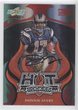 2008 Score Select - Hot Rookies - Red Zone Autographs #HR-8 - Donnie Avery /25