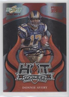 2008 Score Select - Hot Rookies - Red Zone Autographs #HR-8 - Donnie Avery /25