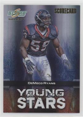 2008 Score Select - Young Stars - Scorecard #YS-18 - DeMeco Ryans /100