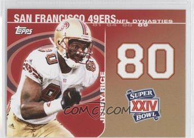 2008 Topps - NFL Dynasties Tribute #DYN-JR2 - Jerry Rice