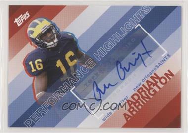 2008 Topps - Performance Highlights - Autographs #THA-AA - Adrian Arrington