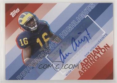 2008 Topps - Performance Highlights - Autographs #THA-AA - Adrian Arrington