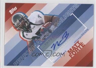 2008 Topps - Performance Highlights - Autographs #THA-MF - Matt Forte