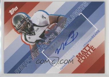 2008 Topps - Performance Highlights - Autographs #THA-MF - Matt Forte