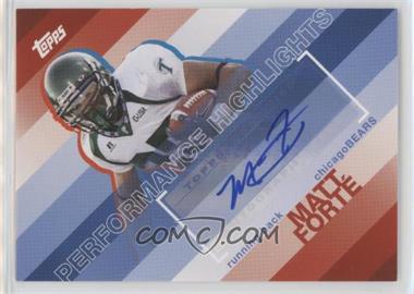 2008 Topps - Performance Highlights - Autographs #THA-MF - Matt Forte