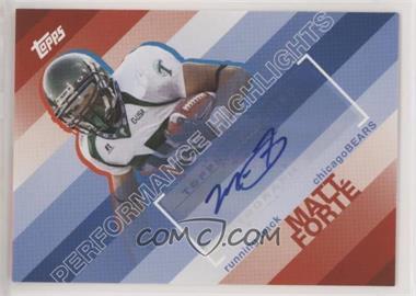 2008 Topps - Performance Highlights - Autographs #THA-MF - Matt Forte