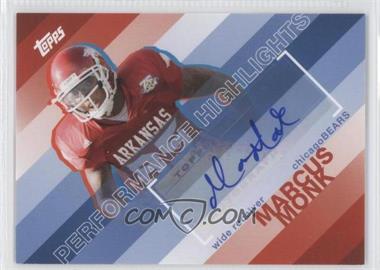 2008 Topps - Performance Highlights - Autographs #THA-MMO - Marcus Monk