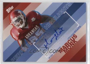 2008 Topps - Performance Highlights - Autographs #THA-MMO - Marcus Monk