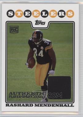 2008 Topps - Retail Rookie Relics #5 - Rashard Mendenhall