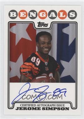 2008 Topps - Rookie Premiere Autographs #RPA-JSI - Jerome Simpson