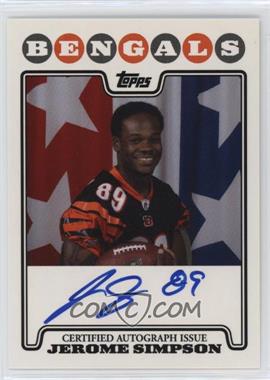 2008 Topps - Rookie Premiere Autographs #RPA-JSI - Jerome Simpson