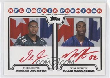 2008 Topps - Rookie Premiere Quad Autographs - Red Ink #JMTK - DeSean Jackson, Mario Manningham, Devin Thomas, Malcolm Kelly