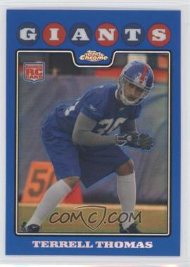 2008 Topps Chrome - [Base] - Blue Refractor #TC263 - Terrell Thomas