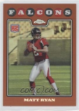 2008 Topps Chrome - [Base] - Copper Refractor #TC166 - Matt Ryan /425