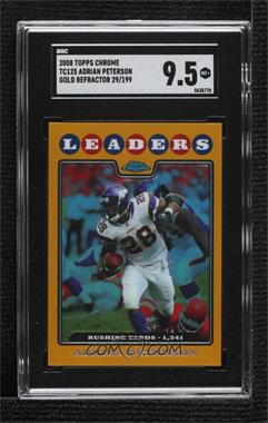 2008 Topps Chrome - [Base] - Gold Refractor #TC125 - Adrian Peterson /199 [SGC 9.5 Mint+]