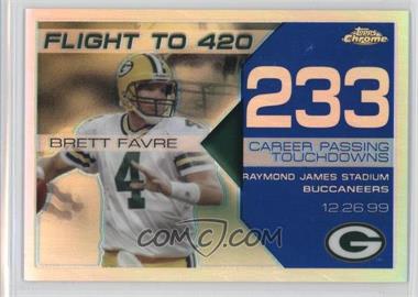 2008 Topps Chrome - Brett Favre Collection - Blue Refractor #BFC-233 - Brett Favre /50