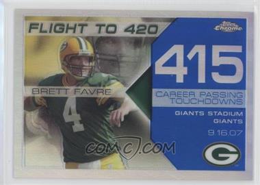 2008 Topps Chrome - Brett Favre Collection - Blue Refractor #BFC-415 - Brett Favre /50