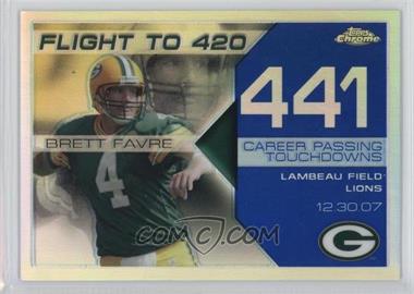 2008 Topps Chrome - Brett Favre Collection - Blue Refractor #BFC-441 - Brett Favre /50