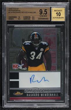 2008 Topps Finest - [Base] - Rookie Autographs #119 - Rashard Mendenhall [BGS 9.5 GEM MINT]