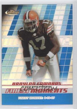 2008 Topps Finest - Finest Moments - Blue Refractor #FM-BE - Braylon Edwards /299