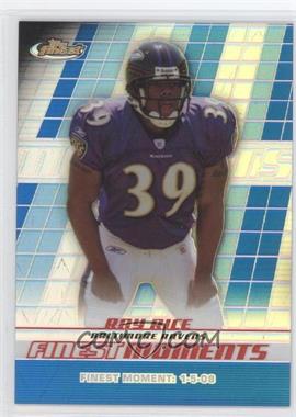 2008 Topps Finest - Finest Moments - Blue Refractor #FM-RR - Ray Rice /299
