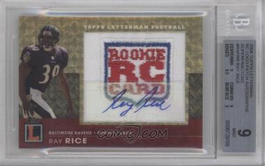 2008 Topps Letterman - Autographed Rookie Logo Patch - Superfractor #RAP-RR - Ray Rice /1 [BGS 9 MINT]