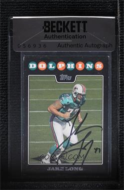 2008 Topps Miami Dolphins - [Base] #12 - Jake Long [BAS Authentic]