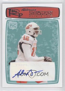 2008 Topps Rookie Progression - [Base] - Rookie Autographs Red #166 - Adarius Bowman /999