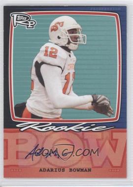 2008 Topps Rookie Progression - Single Signatures #PSS-AB - Adarius Bowman