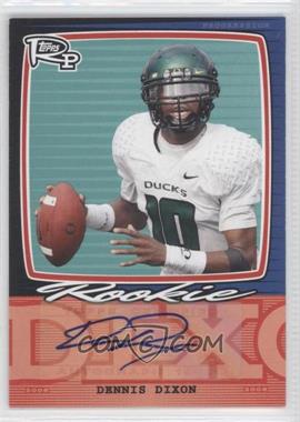 2008 Topps Rookie Progression - Single Signatures #PSS-DD - Dennis Dixon