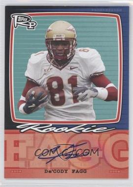 2008 Topps Rookie Progression - Single Signatures #PSS-DF - De'Cody Fagg