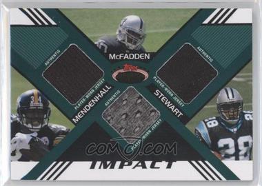 2008 Topps Stadium Club - Impact Triple Relic - Gold #TR-MMS - Rashard Mendenhall, Darren McFadden, Jonathan Stewart /10