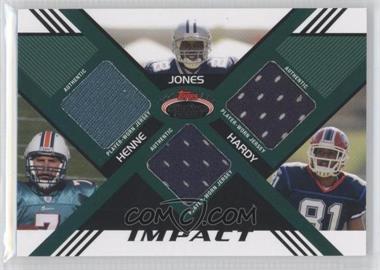 2008 Topps Stadium Club - Impact Triple Relic #TR-HJH - Felix Jones, Chad Henne, James Hardy /50