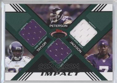 2008 Topps Stadium Club - Impact Triple Relic #TR-TPJ - Chester Taylor, Adrian Peterson, Tarvaris Jackson /50