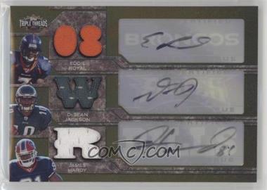 2008 Topps Triple Threads - Autographed Relic Combos - Sepia #TTRCA-6 - James Hardy, DeSean Jackson, Eddie Royal /15