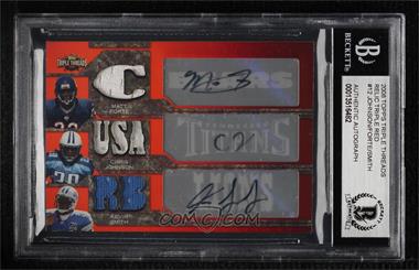 2008 Topps Triple Threads - Autographed Relic Combos #TTRCA-12 - Kevin Smith, Chris Johnson, Matt Forte /36 [BGS Encased]