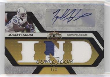 2008 Topps Triple Threads - Autographed Relics - Gold #TTRA-106 - Joseph Addai /3