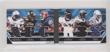 2008 Topps Triple Threads - Double Combo Relics Book - Sapphire #TTDCR-10 - LaDainian Tomlinson, Willie Parker, Marshawn Lynch, Willis McGahee, Fred Taylor, Joseph Addai /3