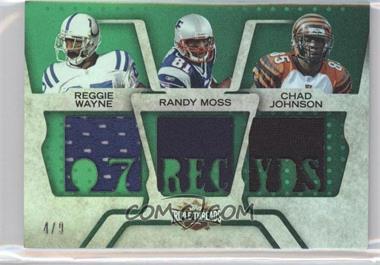 2008 Topps Triple Threads - Relic Combos - Emerald #TTRC-17 - Reggie Wayne, Chad Johnson, Randy Moss /9